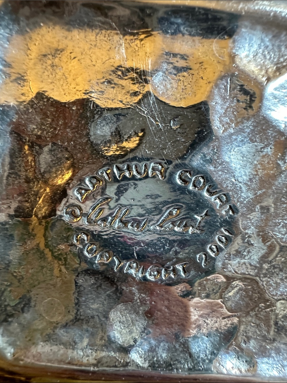 Arthur Court Safari Collection Hammered Jaguar Tray 2001 - Picture 3 of 3